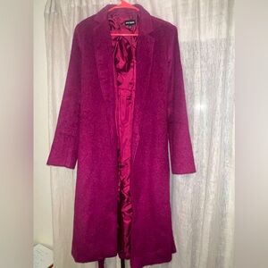 Maroon/almost purple wool-ish Steve Madden coat size S